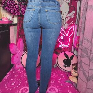 Southpole Y2k Elastic Waist Skinny Jeans Low Rise Size Small